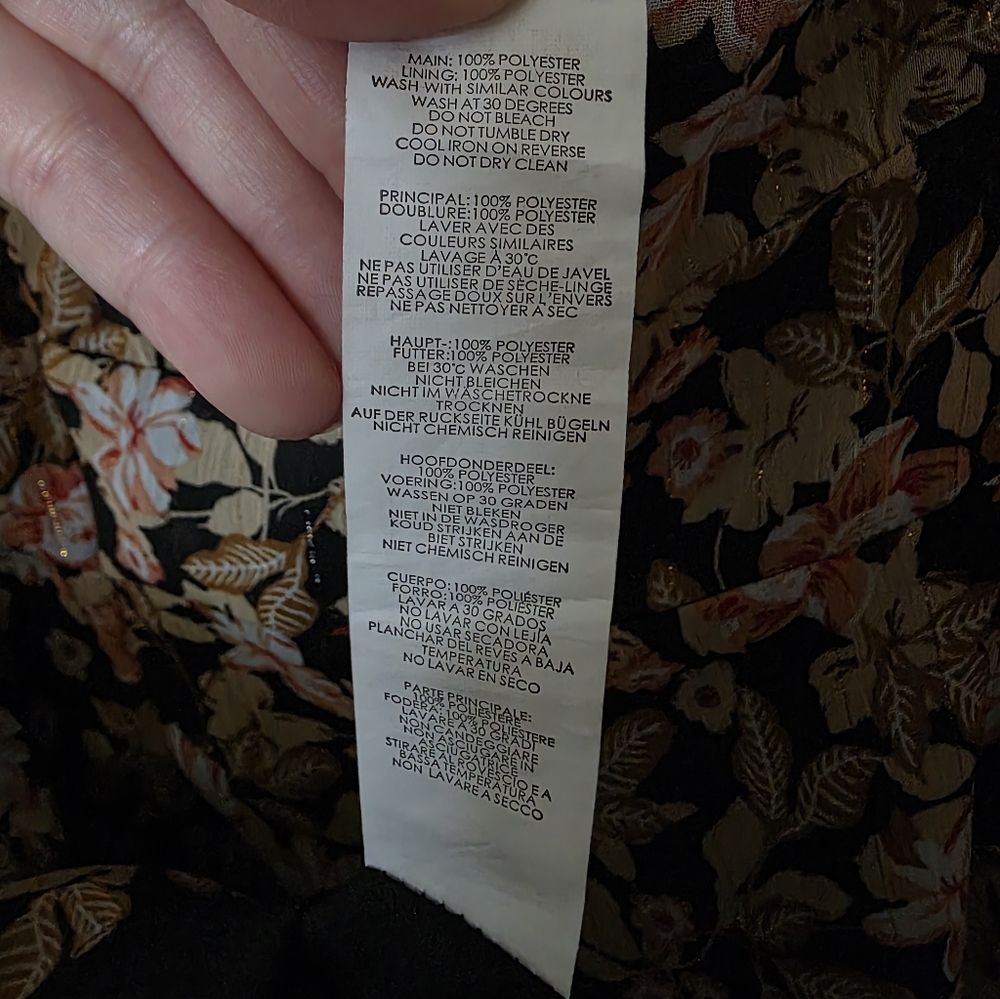 Nasty Gal Floral V-Neck Fitted Mini Dress Nothin' Bud Love Puff Sleeves Sz 4 - Picture 6 of 6